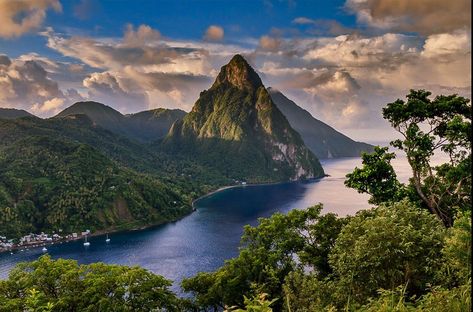 St Lucia, Caribbean  by David Alexander Elder Best Island Vacation, Caribbean Cuisine, Best Nature Wallpapers, Sulphur Springs, Beach Towns, Honeymoon Spots, Hd Nature Wallpapers, Saint Lucia, Luxury Resorts