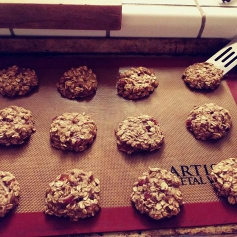 Banana-Oat-Applesauce Cookies (oil and sugar free) - The Penny Pantry Oatmeal Applesauce Cookies, Applesauce Cookies, Banana Oat Cookies, Healthy Oatmeal Cookies, Banana Oatmeal Cookies, Apple Sauce Recipes, Cookies Sugar, Banana Oat, Banana Cookies