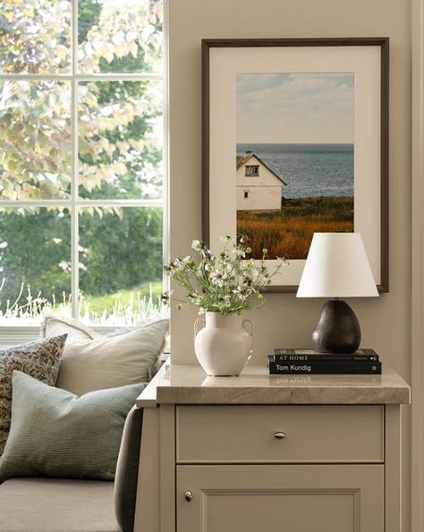 Beautiful New Wall Decor - McGee & Co. Studio Mcgee Ceramic Lamp, Studio Mcgee Gallery Wall Living Room, Studio Mcgee Furniture, Mantle Lamps, The Mcgee Home, Mcgee And Co, Mcgee Home, Console Styling, Holiday Mantel