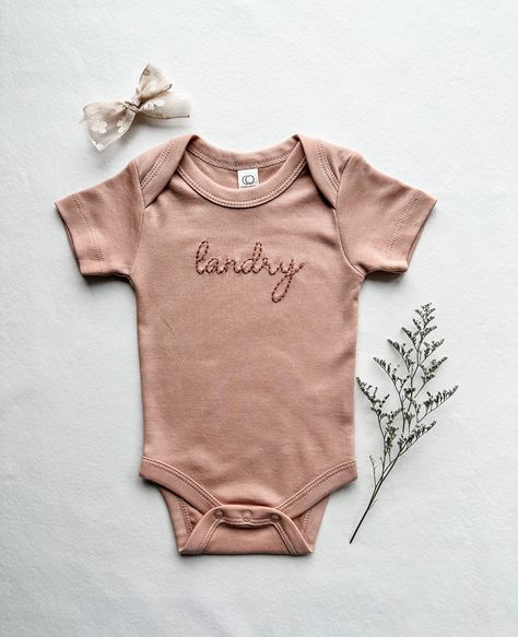 Personalized Name Embroidered Baby Bodysuit, Coming Home Outfit, Hand Stitched Newborn Clothes with Name, Baby Handmade Gift Embroider Baby Clothes, Embroidered Baby Onesie, Hand Embroidered Baby Clothes, Embroidered Onesie Girl, Baby Onesie Embroidery, Onesie Embroidery, Embroidery Baby Clothes, Embroidered Baby Clothes, Embroidered Onesie