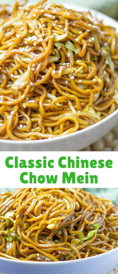 Best Chow Mein Recipe, Chinese Chow Mein, Chicken Chow Mein Recipe, Beef Noodle Stir Fry, Beef Chow Mein, Homemade Chinese Food, Chow Mein Recipe, Lo Mein Recipes, Asian Dinners