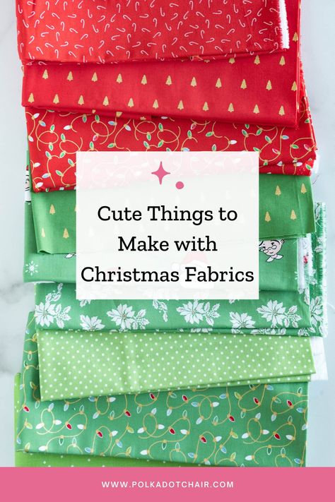 Are you looking for fun, cute, and free things to sew with Christmas fabrics? I adore sewing Christmas projects and am happy to share some of my favorite things to make with Christmas fabric! Kitchen Fabric Crafts, Christmas Projects To Sew, Christmas Scrap Fabric Ideas, Christmas Craft Fair Ideas To Sell Sewing, Christmas Decor Sewing Projects, Sewing Blanket Patterns, Diy Christmas Gifts Sewing Easy, Crafts To Make With Fabric, Sew Easy Projects