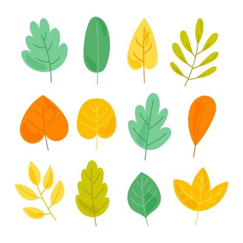 Digital Art Leaves, Simple Leaf Illustration, Cartoon Leaf Drawing, Leaves Doodle Art, Leaves Design Drawing, Cute Leaf Drawing, Leaf Illustration Simple, Simple Leaves Drawing, Leafs Drawings