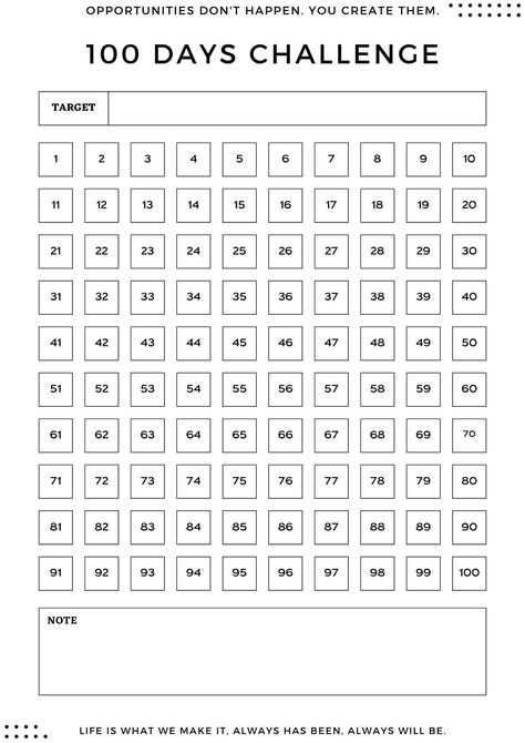 Minimalist Weiß 100 Tage Challenge Habit Checkliste Planer | Druckbar | Digitaler Download 100 Tracker, Habit Checklist, Habit Building, Checklist Planner, Daily Progress, Habit Tracker Printable, 100 Day Challenge, Free Ipad, Tracker Template
