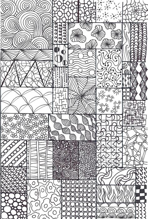 https://flic.kr/p/dfhV9c | zentangle sampler | I made this one specifically for my junior students, grades 1-3. Sourced from all over and including some made up be me and my students. Patterns Doodle, Modele Zentangle, Pattern Zentangle, Zantangle Art, Draw Zentangle, Lines And Patterns, Step Ideas, Designs Aesthetic, Easy Zentangle