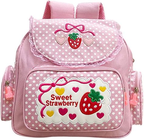 Kawaii Backpack, Kids School Backpack, Mini Mochila, Flap Backpack, Student Girl, Girl's Back, Sweet Lady, Cute Strawberry, Cute Backpacks