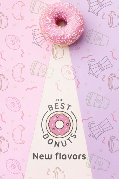 Donut Shop Logo, Donuts Logo, Donut Mix, Donut Logo, Ice Cream Poster, Colorful Donuts, Logo Branding Design, Sweet Treats Desserts, Bakery Display