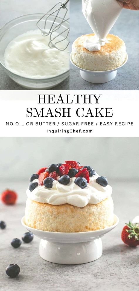 This healthy smash cake for a baby's first birthday has it all - fluffy, light, delicious, and an easy dessert recipe at that! Whip Cream Smash Cake, 1st Birthday Cheesecake, First Birthday Cake Smash Recipe, Healthy Pumpkin Smash Cake, Simple Cute First Birthday, One Year Old Smash Cake Recipe, Angel Food Cake Smash Cake, Cookies And Milk Smash Cake, Dye Free Smash Cake