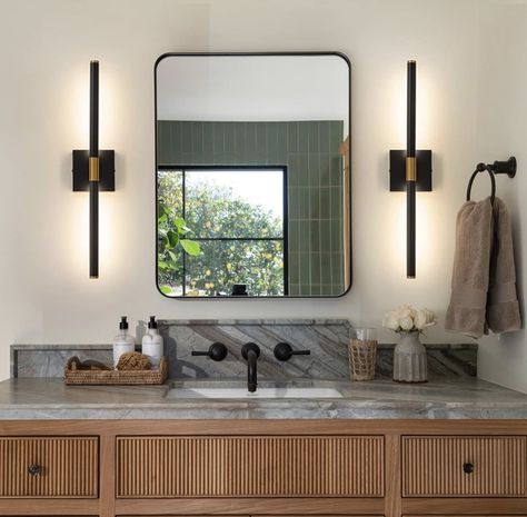 Master Bath Lighting, Sconces Bathroom, Light Fixtures Bathroom Vanity, Picture Lights, Led Bathroom Lights, Led Vanity Lights, Vanity Light Fixtures, Lighting Modern, Bathroom Vanity Light