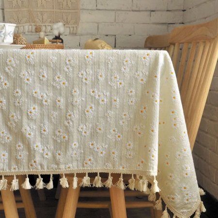 1. Luxurious cotton blend tablecloth featuring a beautiful beige floral print, perfect for adding a touch of elegance to any farmhouse table setting. Ideal for weddings, parties, or everyday use in the living room or shower. 2. This stylish and versatile table cover is not only visually appealing but also practical, as it is fully washable for easy cleaning and maintenance. The neutral beige color scheme makes it a versatile addition to any home decor. 3. Transform your table into a stunning foc Farmhouse Table Setting, Party Living Room, Beige Color Scheme, Cloth Table Covers, Waterproof Tablecloth, Baby Shower Table, Nordic Decor, Floral Tablecloth, Farmhouse Table