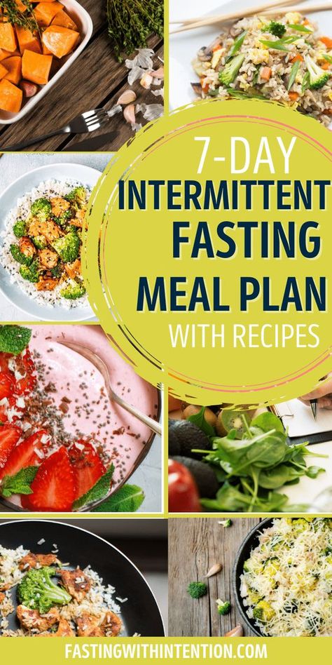 My 7-Day Intermittent Fasting for Weight Loss Meal Plan Gut Healing Meal Plan, Meal Plan Simple, Intermittent Diet, Cheap Diet, Fasting Diet Plan, Intermittent Fasting Diet, Balanced Diet Plan, Vegetarian Meal Plan, 7 Day Meal Plan