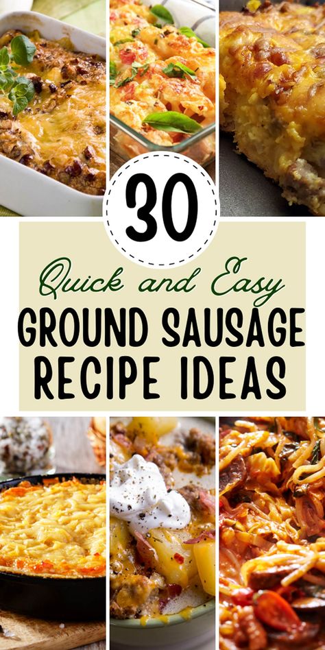 Quick Sausage Recipes, Meals Made With Sausage, Country Sausage Dinner Recipes, Dinners With Pork Sausage, Meals To Make With Ground Sausage, What To Make With Ground Sausage Dinners, Dinners To Make With Ground Sausage, Easy Dinner Recipes For Family Sausage, Rice And Ground Sausage Recipes