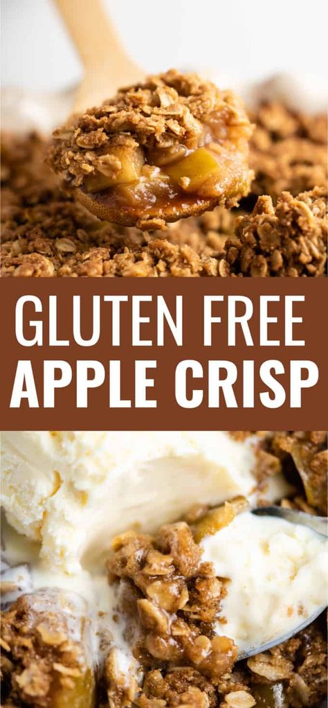 This ultimate gluten free apple crisp recipe is absolutely irresistible! #glutenfree #applecrisp #dessert #fallrecipe #applerecipe Dairy Free Apple Crisp, Gluten Free Apple Crisp Recipe, Gluten Free Apple Recipes, Gluten Free Apple Crisp, Easy Apple Crisp Recipe, Gluten Free Apple, Apple Crisp Recipe, Thanksgiving Desserts Easy, Gluten Free Thanksgiving