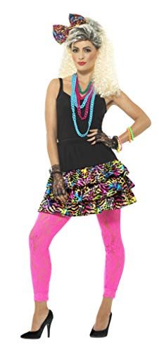 Bad Taste Outfit, 80s Rocker Costume, Neon Party Outfits, 1980s Fancy Dress, Rocker Costume, 80s Fancy Dress, 80s Party Outfits, Zebra Print Skirt, 80s Costume