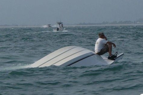 Sunken Boats, Sailing Aesthetic, Karma Funny, Boat Humor, The Slap, Instant Karma, Boat Safety, Beach Boat, White Lake