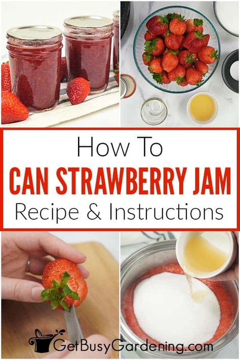 Strawberry Jelly Recipe Canning, Sure Jell Strawberry Jam Recipe, Canned Strawberry Jam, Canning Strawberry Jam, Strawberry Jam With Pectin, Strawberry Jam Recipe Without Pectin, Strawberry Jelly Recipes, Making Strawberry Jam, Sandwich Toast