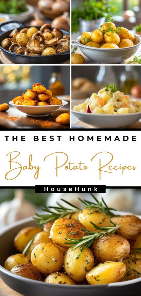 Say goodbye to boring spuds! These 10 baby potato recipes are bursting with flavor & creativity. From crispy smashed wonders to luxurious browned butter dreams, discover the perfect bite-sized side for any occasion. ✨ Click the link for delicious inspiration & easy recipes! #babypotatoes #sidedishes #recipes #foodie #instafood #homecooking Tiny Yellow Potatoes, Baby Bakers Potatoes Recipes, Instant Potatoes Recipes Flakes, Baby Potato Recipe, Small Yellow Potatoes Recipes, Baby Potato Recipes Roasted, Scored Potatoes, Baby Potatoes Recipes, New Potatoes Recipes