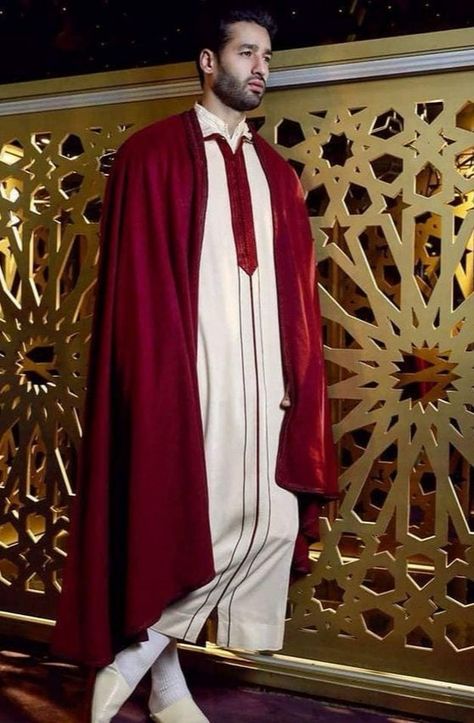 Moroccan Men, Kaftan For Men, Arab Men Fashion, Mens Inspiration, Moroccan Clothing, Kurta Patterns, Eid Outfits, Moroccan Kaftan, Moroccan Wedding