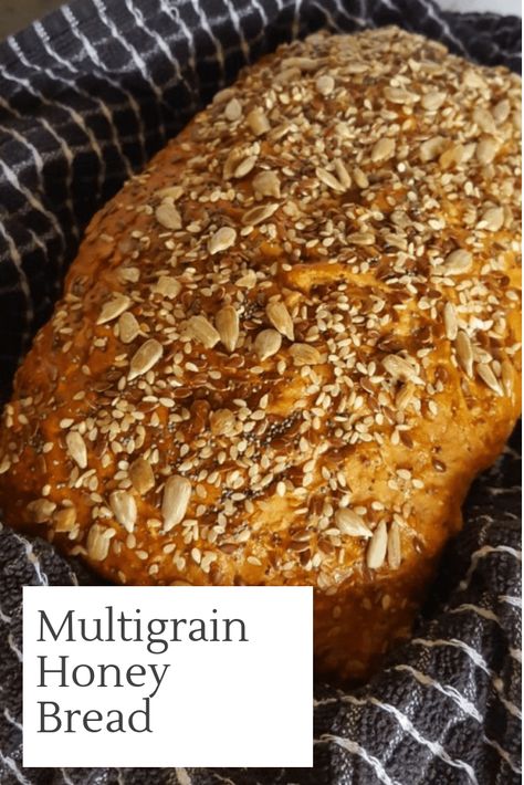 Multigrain Honey Bread - Fix Me a Little Lunch Multigrain Bread Recipe, Oat Bread Recipe, Honey Oat Bread, Recipe Bread, Honey Bread, Multigrain Bread, Honey Oats, Honey Oatmeal, Bread Machine Recipes