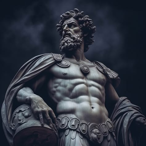 Stoic Pictures, Masculine Sculpture, Marcus Aurelius Tattoo Design, Marcus Aurelius Aesthetic, Marcus Aurelius Wallpaper, Greek Warrior Statue, Stoic Statue, Stoic Aesthetic, Marcus Aurelius Statue