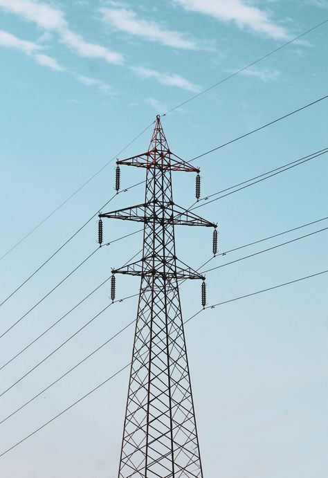 Transmission Tower, Power Lines, Hd Photos, Utility Pole, Tower, Cable, Grey