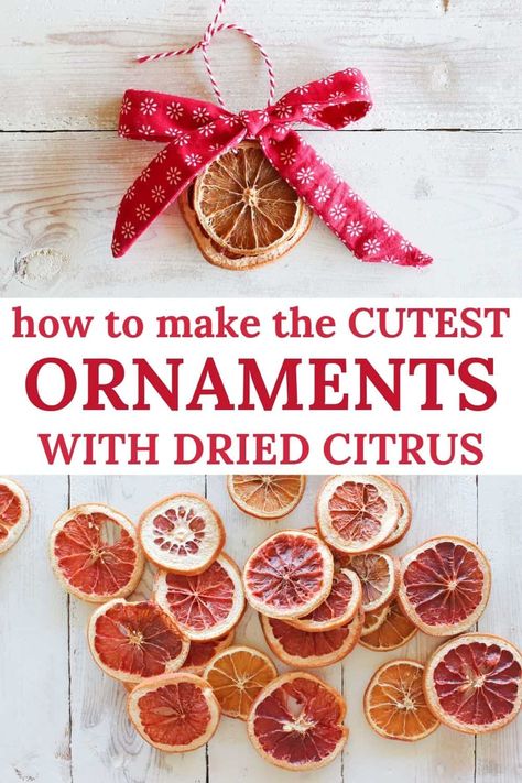 Learn how to make these simple, cute, and all natural Christmas ornaments using dried orange slices, wooden beads, string, and ribbon. They're the cutest and easiest homemade ornaments! They're great if you're looking to have an old-fashioned Christmas. Spend an afternoon making these DIY dried orange ornaments with your family. Dried Orange Ornaments, Card Diy Ideas, Christmas Card Diy, Natural Christmas Ornaments, Christmas Card Wishes, Orange Ornaments, Cinnamon Ornaments, Orange Craft, Natural Ornaments