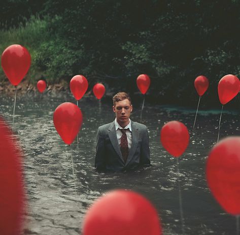 Dang. Awesome work. Kyle Thompson, Wow Photo, Self Portrait Photography, Lil Pump, Surrealism Photography, Conceptual Photography, Red Balloon, Foto Art, Photo A Day