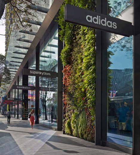 Central Park by Jean Nouvel Cheap Gardening, Vertikal Garden, Shopping Mall Interior, Vertical Garden Ideas, Mall Facade, Retail Facade, Retail Architecture, Shop Facade, Green Facade