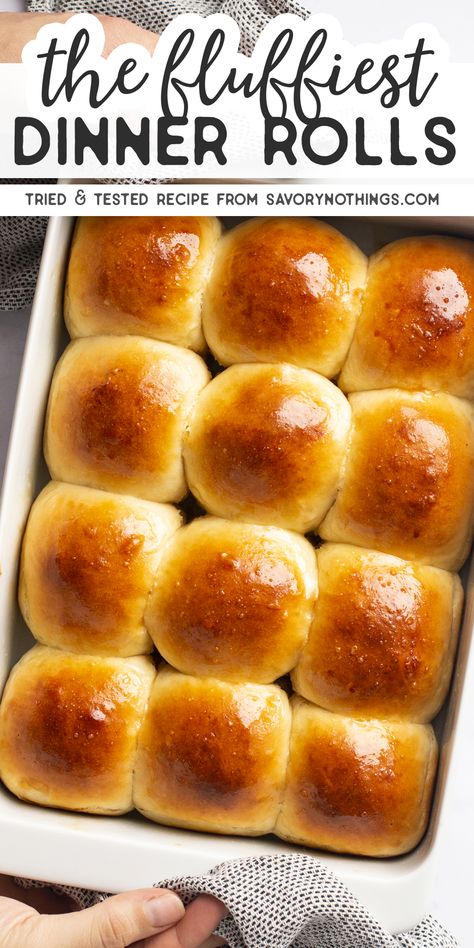 Dinner Rolls Recipe Homemade, Best Dinner Rolls, Sweet Dinner Rolls, Fluffy Dinner Rolls, Homemade Bread Recipes Easy, Homemade Rolls, Best Dinner, Homemade Dinner Rolls, Dinner Rolls Recipe