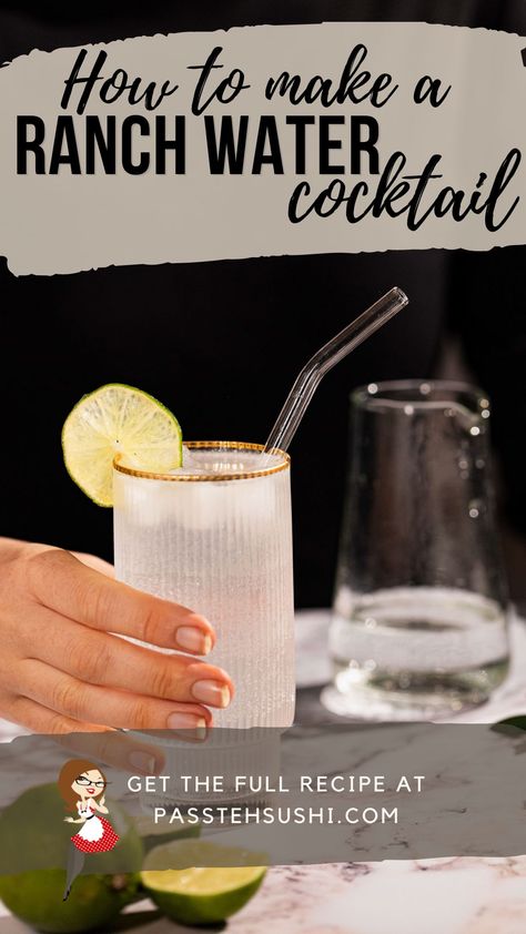 Ranch Water Texas Ranch Water, Ranch Water Cocktail, Ranch Water Recipe, French 75 Cocktail Recipes, Ranch Water, Simple Cocktail, Cocktail Maker, Pineapple Margarita, Best Tequila