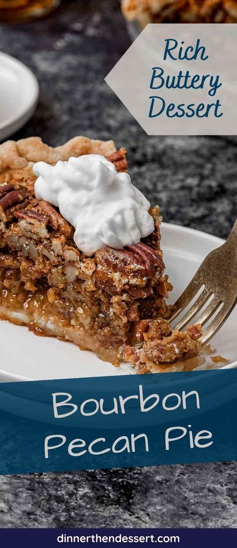 Bourbon Pecan Pie is a yummy take on the classic version. Its rich, buttery, bourbon filling will make it the most popular treat at any party! Bourbon Walnut Pie Recipe, Bourbon Pecan Cupcakes, Bourbon Cream Pie, Kentucky Bourbon Pecan Pie Recipe, Southern Living Bourbon Pecan Pie, Chocolate Pecan Bourbon Pie Recipe, Kentucky Bourbon Pie Southern Living, Best Ever Pie Recipe, Bourbon Walnut Pie