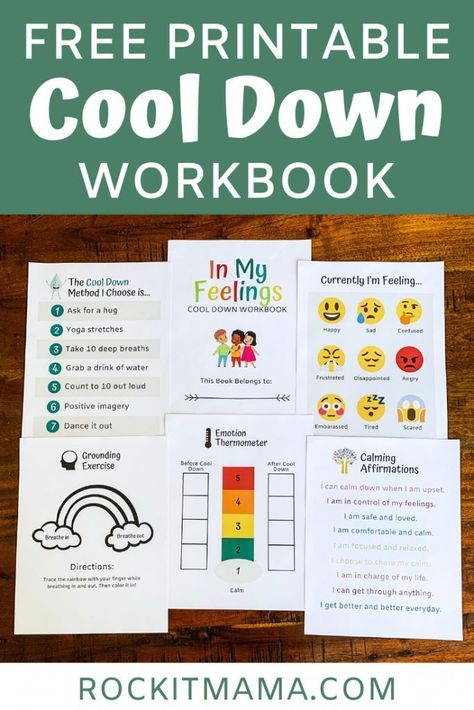 Dealing with BIG child emotions? Download our FREE printable cool down workbook for parents and teachers, to assist in calming a child's big emotions and for promoting emotional intelligence! DIY Cool down corner ideas for kids.  Home or classroom anger management. Cool down corner for preschool. Printable cool down worksheets for cool down corner. Printable anger management tool. #cooldowncorner #cooldownprintable #cooldownclassroom #socialemotionallearning #emotionallearning #parentingtips Emotional Regulation Printables, Calm Down Printables Free, Free Coping Skills Printables, Calming Corner Free Printables, Self Regulation Strategies For Kids, Self Regulation Activities For Kids Free Printable, Free Feelings Printables, Free Social Emotional Printables, Free Calm Down Corner Printables