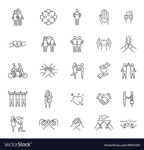 Symbols For Togetherness, Symbols Of Love Art Ideas, Respect Drawing Ideas, Symbols Of Trust, Community Drawing Ideas, Symbols For Community, Symbol Of Kindness, Social Work Symbol, How To Draw Friends