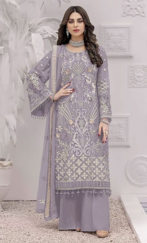 Elevate your style with these Bollywood Pakistani Eid Heavy Salwar Kameez outfits! Perfect for parties and weddings 🌟👗 #BollywoodFashion #PartyWear #PalazzoSuit #IndianFashion #WomenStyle #eBay #eBayStore #eBaySeller #PalazzoSuit #Doesnotapply #FauxGeorgette #India #DecentFabric #Gray #Women https://ebay.us/ppCLky Sharara Designs, Desi Dress, Eid Outfits, Pakistani Fashion Casual, Pakistani Fancy Dresses, Bollywood Wedding, Simple Pakistani Dresses, Fashion Design Dress, Fancy Dress Design