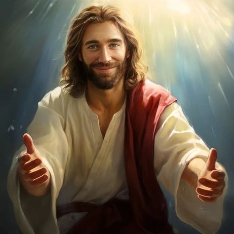 Jesus Smiling, Jesus Drawings, Jesus Christ Painting, Jesus Artwork, Jesus Christ Artwork, Pictures Of Christ, Jesus And Mary Pictures, Jesus Christ Art, Jesus Photo