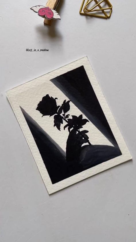 Flower Shadow Painting, Aesthetic Gouache Art Easy, Rakhi Painting Ideas, Sketch Pad Drawings, Sketch Pad Ideas, Colored Pencil Artwork Easy, Sketchpad Ideas, Painting Aesthetic Ideas, Art School Aesthetic