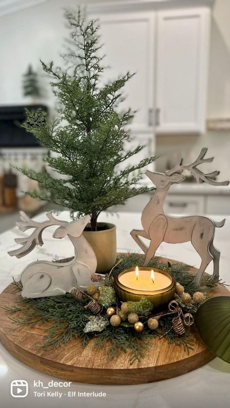 Christmas Decor Inspiration, Country Christmas Decorations, Christmas Centerpieces Diy, Christmas Themes Decorations, Christmas Centerpiece, Have Inspiration, Diy Christmas Decorations Easy, Woodland Christmas, Christmas Decorations For The Home