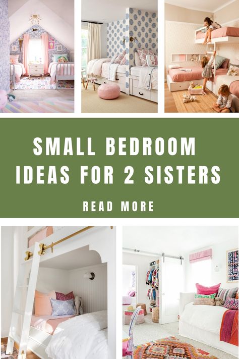 Small Bedroom Ideas For 2 Sisters Sisters Sharing A Room Ideas, Splitting A Shared Bedroom, Girls Bedroom Ideas Little Shared Bunk Beds, Room For Sisters Shared Bedrooms, Bedroom Ideas For Siblings Sharing, Small Shared Bedroom Sisters, Small Sister Bedroom Ideas, Sisters Room Ideas Shared Bedrooms Bunk Beds, Sister Bunk Beds Bedroom Ideas