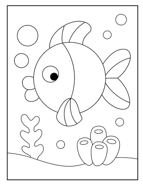 Fill In Coloring Pages, Kindergarten Worksheets Coloring, Free Toddler Coloring Pages, Kindergarten Worksheets Free Printables Coloring Pages, Simple Colouring Pages For Kids, Colour Pages For Kids, Colouring Worksheets For Kindergarten, Colouring Pages For Kids Easy, Coloring Pages For Toddlers Printables