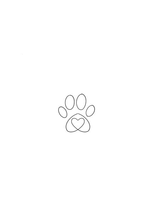 Paw With Heart Tattoo, Small Meaningful Dog Tattoos, Heart Paw Print Tattoo, Tattoos Dog Paw, Dog Heart Tattoo, Tattoos For Your Dog, Tattoo Dog Minimalist, Dog Minimalist Tattoo, Dog Paw Tattoo Design