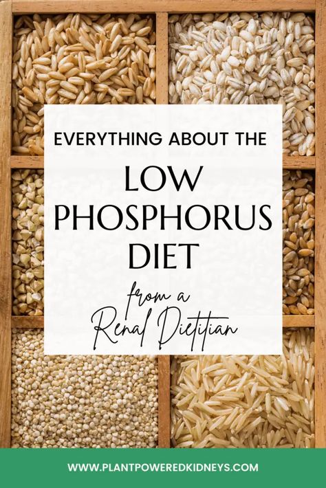 The Low Phosphorus Diet: What You Need to Know from a Renal Dietitian Low Phosphorus Recipes, Kidney Healing, Low Phosphorus Foods, Potassium Recipes, Healing Lifestyle, Renal Recipes, Kidney Healthy Foods, Ckd Recipes, Kidney Friendly Recipes Renal Diet