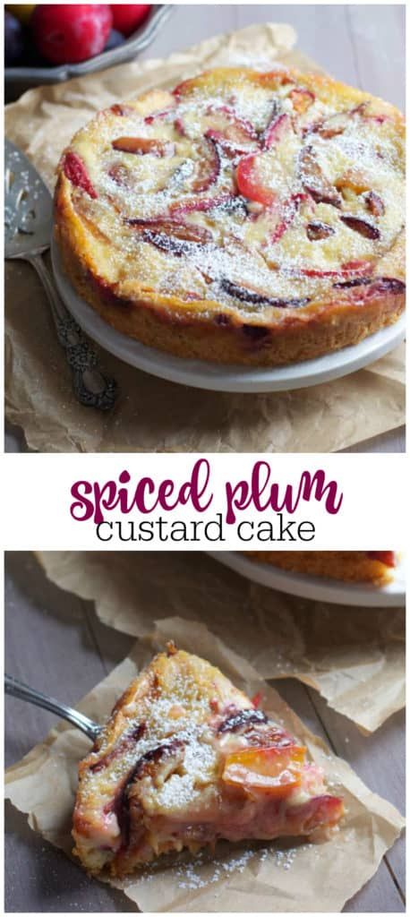 Dessert Plum Recipes, Spiced Plum Custard Cake, Recipes With Plums Desserts, What Can You Make With Plums, Desserts With Plums, Baking With Plums, Dessert With Plums, Prune Plum Recipes, Plum Recipes Dessert