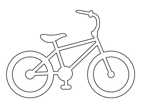 Bike pattern. Use the printable outline for crafts, creating stencils, scrapbooking, and more. Free PDF template to download and print at http://patternuniverse.com/download/bike-pattern/ Bike Pattern, Bicycle Crafts, Bicycle Drawing, Bike Craft, Coloring Crafts, Quilled Creations, Applique Templates, Bicycle Art, Drawing Templates