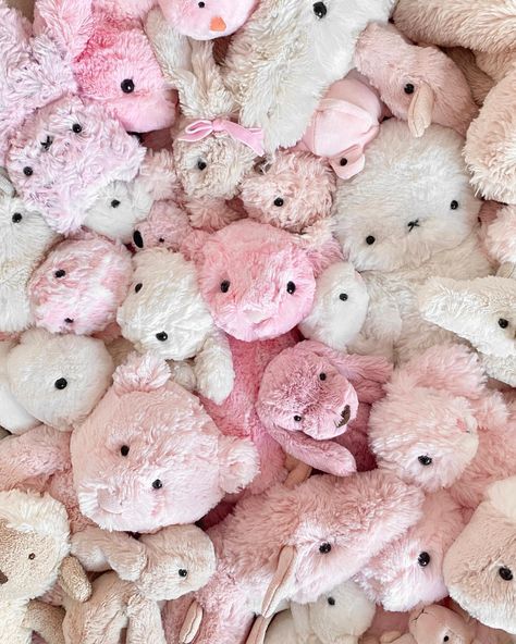 the prettiest plushie pile🎀🐇🩰 i thought i’d finally have a go at showcasing my favourite pink and neutral babies inspired by the one and… | Instagram Pink Toys Aesthetic, Stuffie Aesthetic, Pink Pretty Aesthetic, Plushie Room, Pink Plushies, Cute Pink Things, Pink Plushie, Toys Aesthetic, Sweet Post