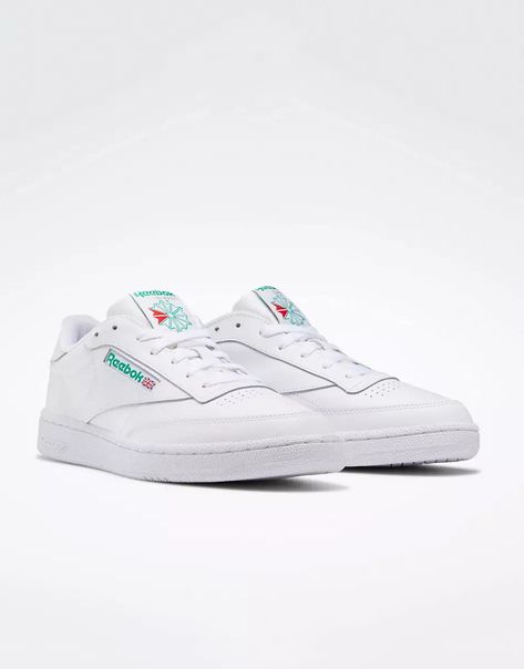 Reebok Classics Club C 85 trainers in white | ASOS Reebok Classic Club C 85, Low Top Tennis Shoes, Reebok Classic Club C, Reebok Club C 85, Cooler Style, White Reebok, Club C 85, Reebok Classic Leather, Reebok Classics