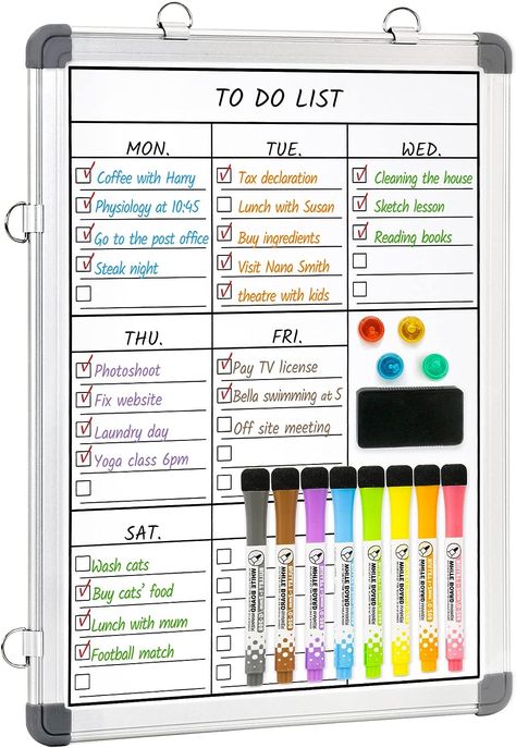 To Do List Board Ideas, White Board To Do List Ideas, Bedroom White Board Ideas, To Do Board Ideas, White Board Ideas Organizations Student, Whiteboard Schedule Ideas, Small Whiteboard Ideas, White Board Planner Ideas, White Boards Ideas