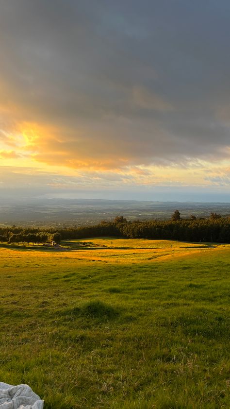 Grass fields during a sunset Maui Sunset, Maui, Landscape Paintings, One Day, Editorial, Things To Come, Paintings, Pink, Travel