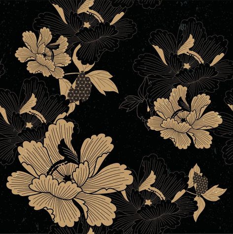 Asian Textiles Pattern, Screen Printing Inspiration Design, Japanese Seamless Pattern, Vintage Seamless Pattern, Japanese Prints Pattern, Japanese Patterns Traditional, Japanese Style Flowers, Asian Design Pattern, Japanese Flower Design