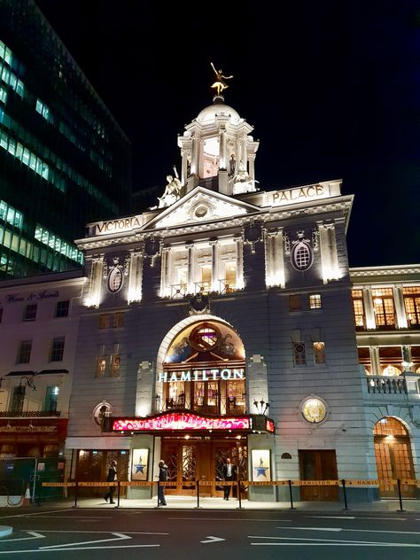 Theatre London Aesthetic, Victoria Palace Theatre London, Hamilton London, London Xmas, Victoria Palace Theatre, Victoria Station London, Theatre Aesthetic, Musical London, Acting School