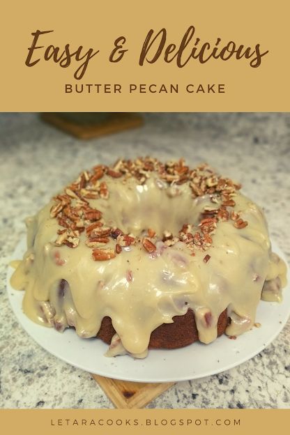 Recipes Using Butter Pecan Cake Mix Boxes, Butter Pecan Box Cake Mix Recipes, Easy Butter Pecan Cake, Butter Pecan Bundt Cake, Butter Pecan Pound Cake Recipe, Bunt Cake Recipe, Recipes Using Cake Mix, Boxed Cake Mixes Recipes, Cake Mix Desserts